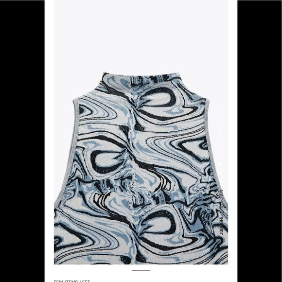 LAST CHANCE ZARA MARBLE PRINT KNIT DRESS - Picture 5 of 6